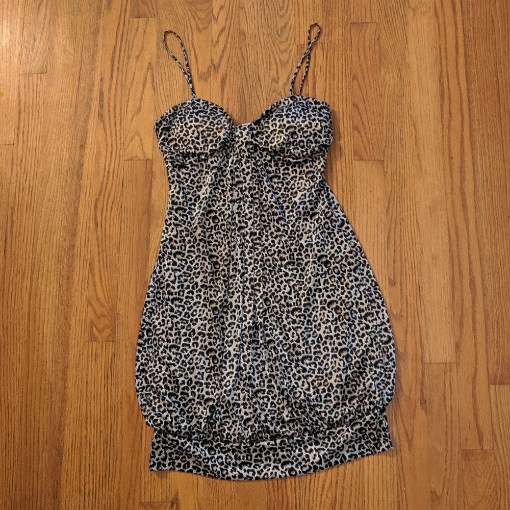 Leopard Print Banded Bottom Dress